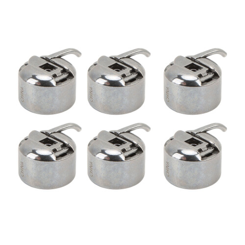 6Pcs Iron Sewing Machine Bobbin Cases for Most Machines, Smoothing Surfaces 1