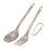 Titanium Tableware Set with Carabiner Storage Sack Flatware for Home & Camping 2
