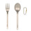 Titanium Tableware Set with Carabiner Storage Sack Flatware for Home & Camping 4