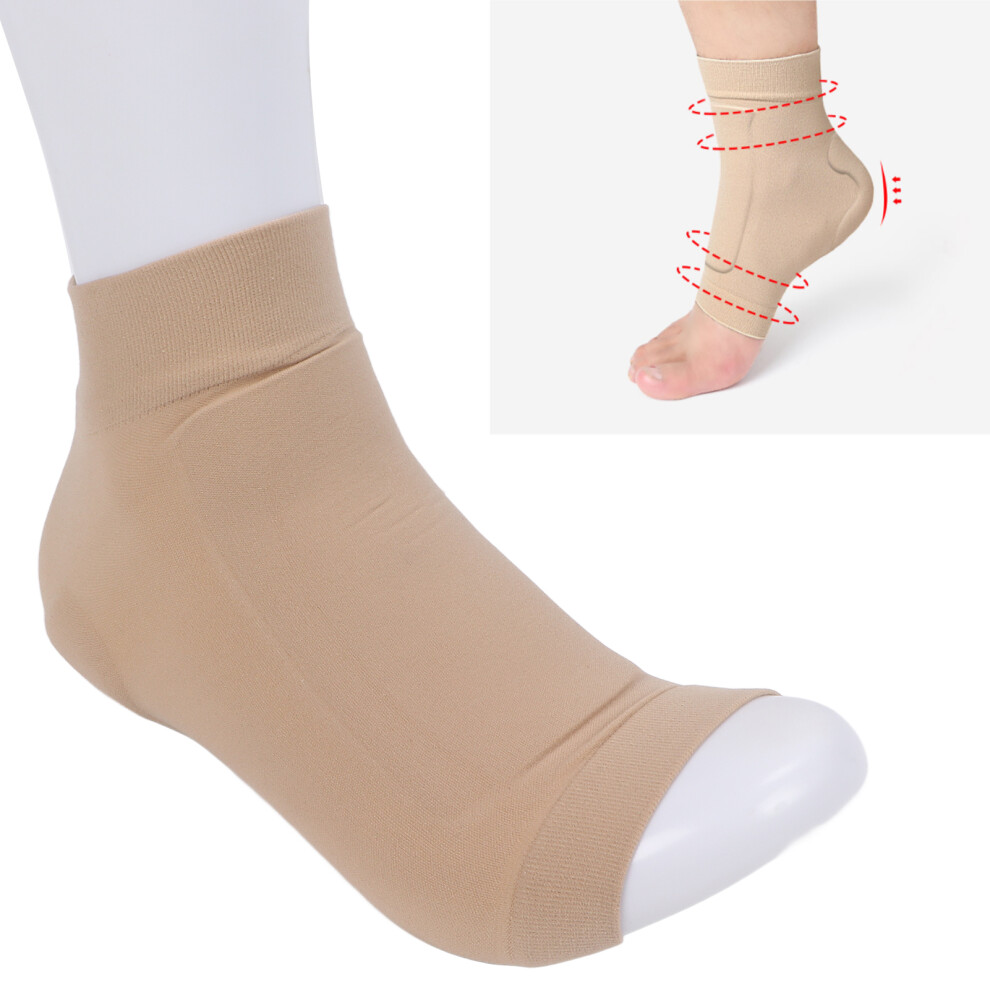 Toeless Heel Crack Sleeves with Double Silicone for Ankle Support
