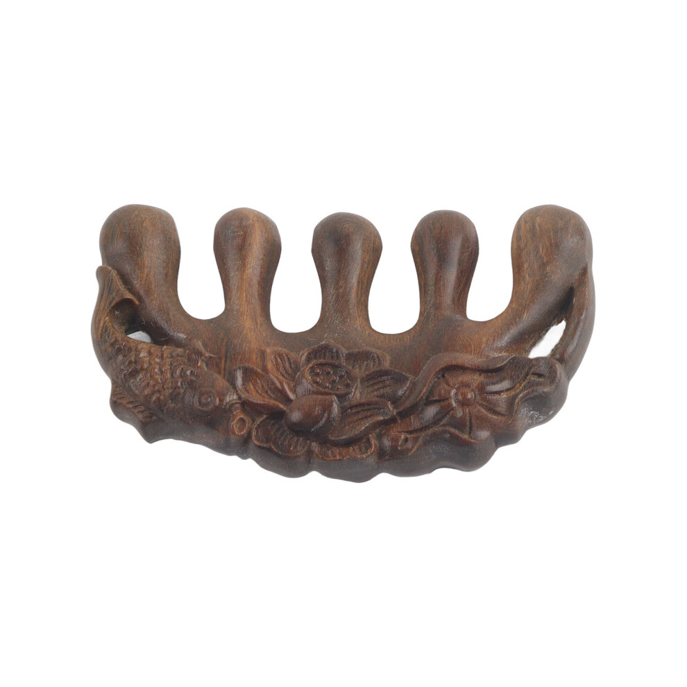 Green Natural Sandalwood Meridian Wide Tooth Head And Neck Massage Comb