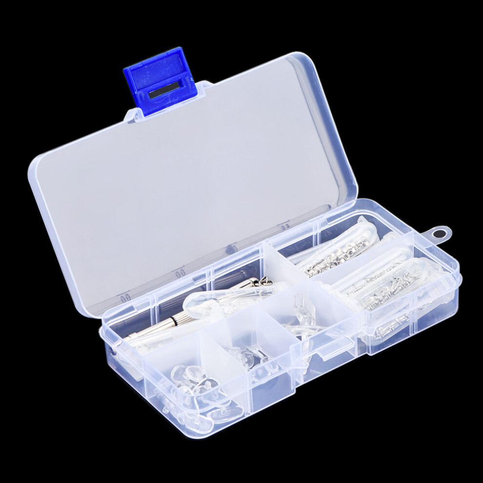 Eyeglasses Repair Set with Fixing Screws Nuts Nose Pads & Repair Tools