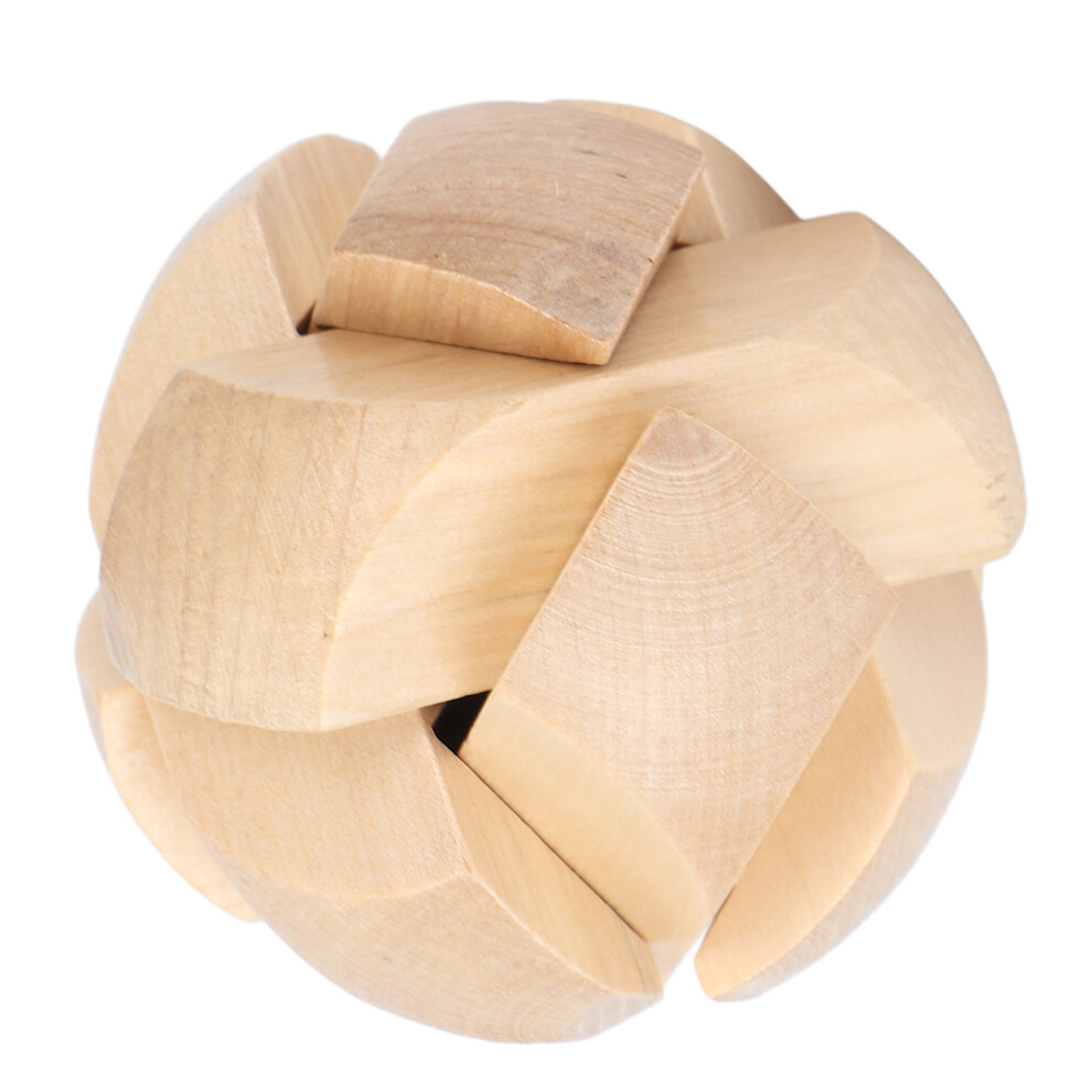 Wooden Football Brain Teaser Alzheimer Prevention Adult Interlock Puzzle Toy