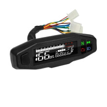 Speedometer Odometer Motorcycle Tachometer 12000 RPM Universal Digital Meter KMH MPH With Sensor Turn Signal Indicator
