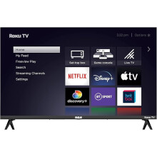 RCA Roku TV 32" Smart TV, RK32HN1 32 Inch HD TV with Apple TV+ BBC Netflix Freeview, DVB-T2/T Dolby Audio HDMI USB, Ideal Television for Small Lounge
