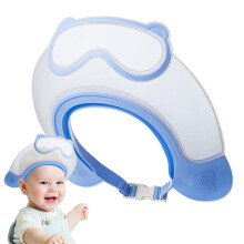 Baby Hair Washing Shield Waterproof Adjustable Kids Shower Cap 9.06x9.06x2.76 Inches Blue For Girls And Boys