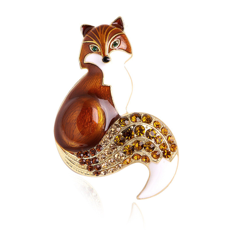 Light/Brown Charming Animal Brooch Lapel Pin Accessory For