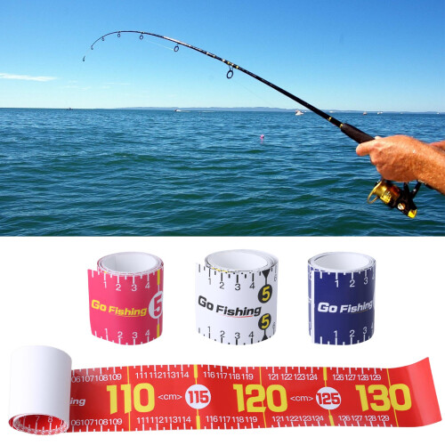 Self-Adhesive Fish Ruler Waterproof Tape Sticker for-White A 2