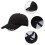Unisex Low Profile Cotton Baseball Cap Solid Color-Black 3