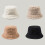 Women Student Thicken Fuzzy Plush Bucket Hat Solid-Yellow 7