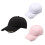 Baseball Cap Unisex Low Profile Solid Color Metal Rings-Pink 2