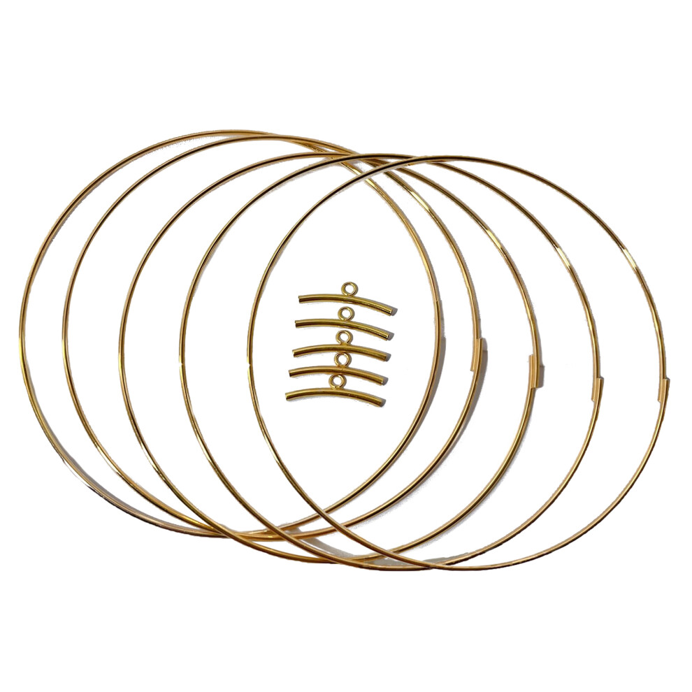 5Pcs Dream Catcher Circle Ring Floral Hoop For- 11Cm 7704000095600