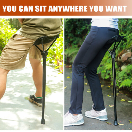 Adjustable Telescopic Foldable Stool Single Leg High Chair Tall 2
