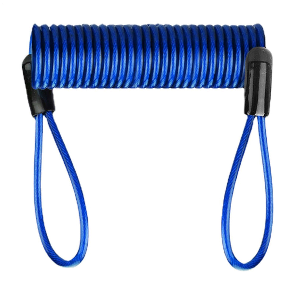 Lock Reminder Cable - Reminder Spring Cable For Scooter And Motorcycle, Bicycle; Brake Disc Lock, Anti-Theft, Blue 9067246491888