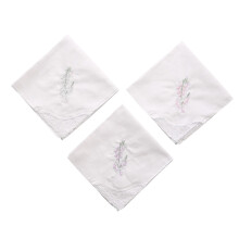 Ladies Cotton Embroidery Handkerchiefs-Flower pattern seven