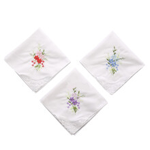 Colorful Handkerchief Square Towel Cotton-Flower type three co