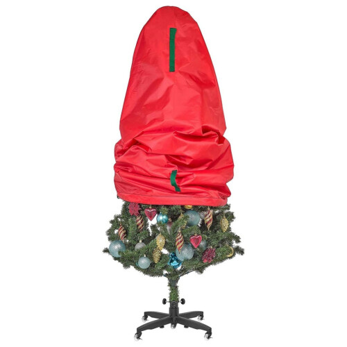 Standing Christmas Tree Storage Bag, Accommodates Up-5 feet Red