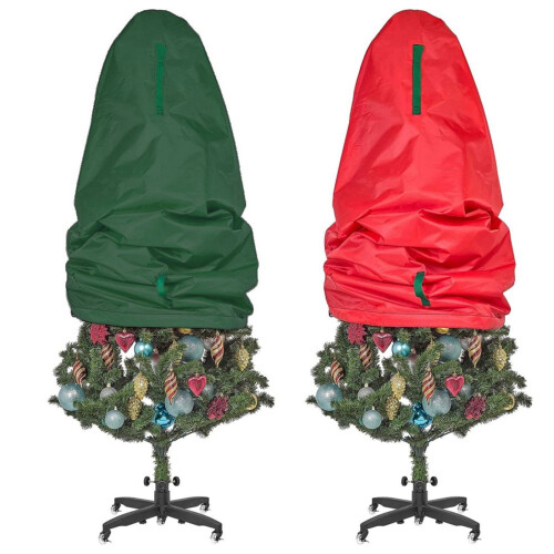 Standing Christmas Tree Storage Bag, Accommodates Up-5 feet Red 2