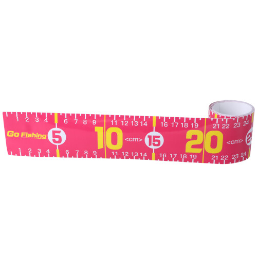 Self-Adhesive Fish Ruler Measurement Tool Waterproof-Rose Red