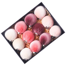 12Pcs Colorful Baubles for Holidays-light pink purple
