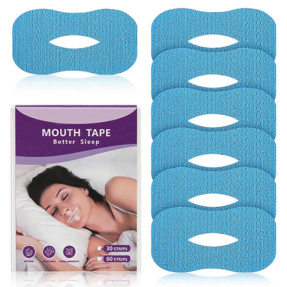 Kikidex Blue (As Show, 90Pcs ) Mouth Tape For Anti Snoring For Sleeping, Anti Snoring Mouth Strips For Less Mouth Breathing, Snoring Relief, Sleep Improvement