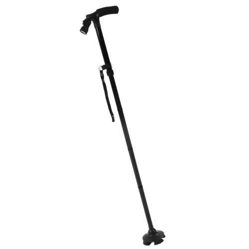 Aluminum Alloy Telescopic Crutches with Torch, Adjustable, 95cm 2