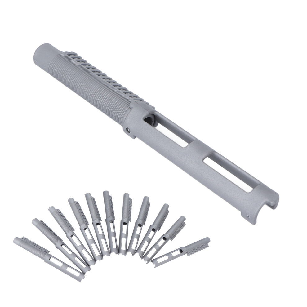 Grey Perm Rods Hair Curlers 12Pcs Hollow Hair Root Perm Clip Hair Styling Tools