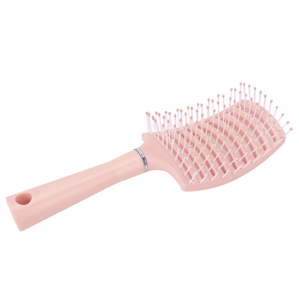 Pink Ergonomic Detangling Hair Brush For Men & Women - Abs Material
