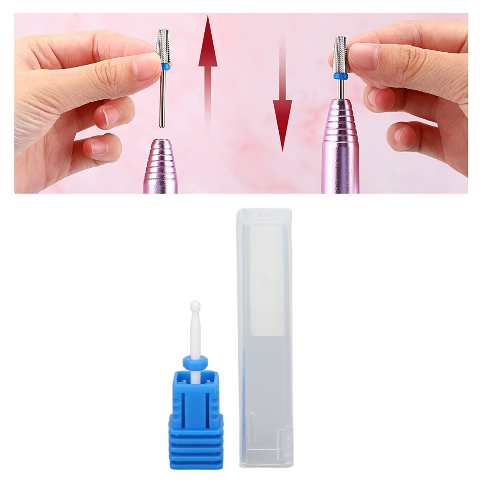 Blue M Ceramic Nail Drill Bits For Manicure, Nail Removal And Polishing