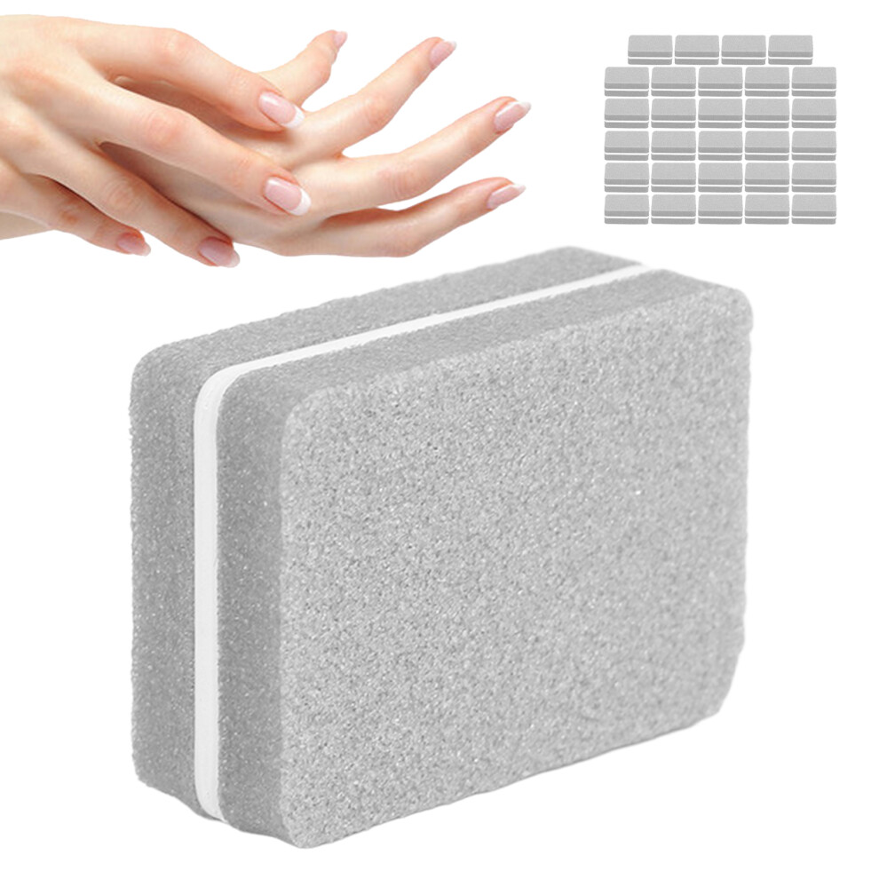 30pcs Professional Gray Nail Buffer Blocks, Portable Manicure Sanding Tool