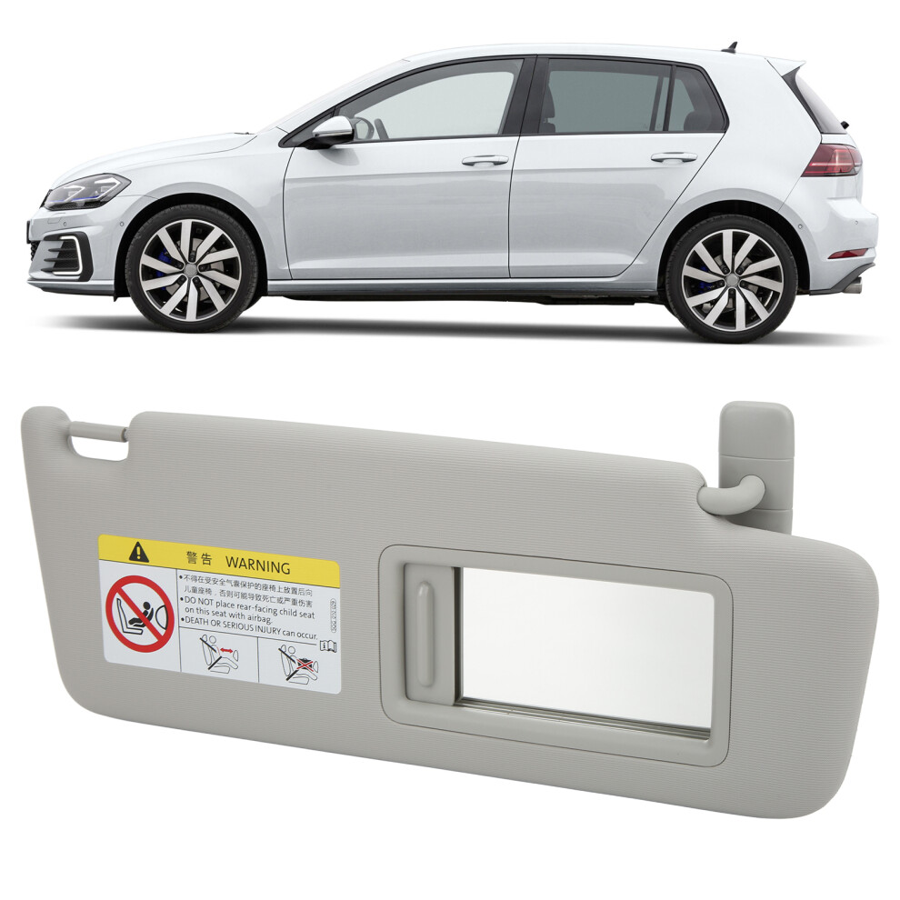 Replacement Car Sun Visor Inner Right Abs Plastic Cloth For Mk7 Gray 5091357729244
