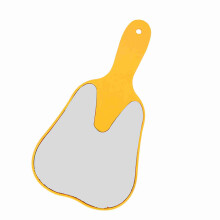 Leichtes Handspiegel mit Kunststoffgriff, 4,5 Zoll, Gelb – Für Komfort
