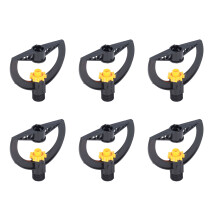 6 piezas de boquilla de riego de plástico negro G3/4