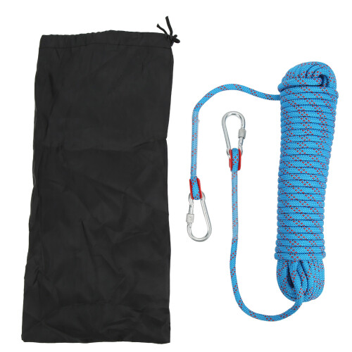 8mm 20m Polyester Static Climbing Rope for Outdoor & Mountaineering 1