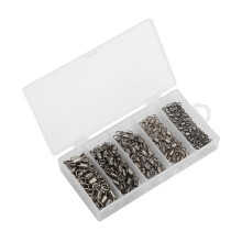 210Pcs 8 Shape Fishing Swivels with Storage Box Corrosion Resistant Steel