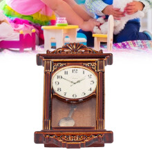 1:12 Skala Puppenhaus Uhr Ornament Holzlegierung Klassisches Design Puppendekoration