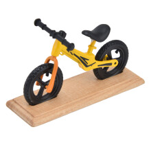 Helles Gelbes Puppenhaus-Miniaturfahrrad – Metall & Holz kleines Dekorationsstück