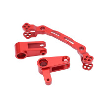 Aluminiumlegierung RC-Auto Lenkungsteile Set für 1/10 3S brushless Rot