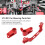 Componenti sterzo in alluminio 1/10 42g Rosso per Granite 3