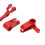 Componenti sterzo in alluminio 1/10 42g Rosso per Granite 9