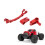 Componenti sterzo in alluminio 1/10 42g Rosso per Granite 15
