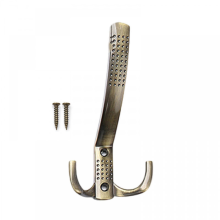 Wandgarderobenhaken aus Zinklegierung, robuster Doppelhaken für Schal, Tasche, Handtuch, Schlüssel, Hut, Grün