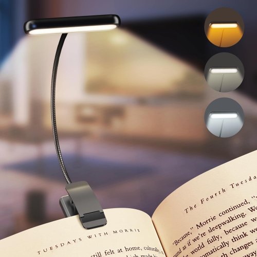 Wiederaufladbare LED-Buchlampe, augenschonend mit Speicherfunktion