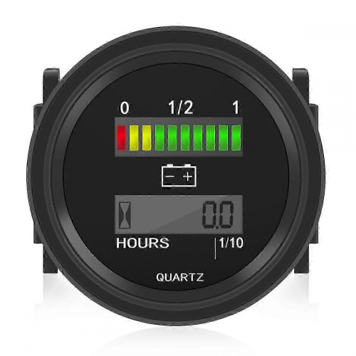 12-72V LED-batteriladdningsindikator med timmätare