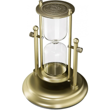 Leere Flaschen-Sanduhr, 360 drehbare und gravierte Sanduhr aus Messing, Metall-Sanduhr