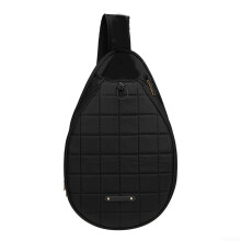 Crossbody Backpack For Tennis Badminton And Pickleball Rackets Rain-Resistant Black For Active Lifestyles