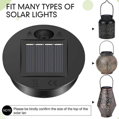 Stück Ersatz-Solarleuchten, 7 Lumen, LED-Solarpanel-Laternendeckel 2
