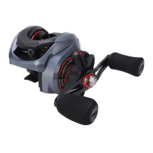 Metall-Fliegenrolle 7,2:1 Geschw., Wassertröpfchen-Rad, Baitcasting, Rot, 301g