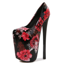 22CM/8.66 Inch High Heels Red Nightclub Pole Dance Catwalk Party Dress EU 42