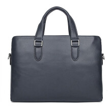 Genuine Leather Men's Portable Bag Model, 40 x 7 x 28 cm, Business Briefcase